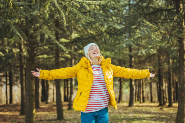 istock Fall season and cute walking girl. 1388032524