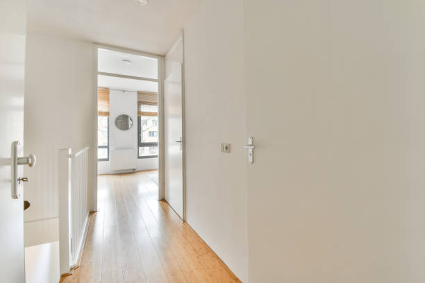 istock A spacious bright corridor with the stairs 1388032762