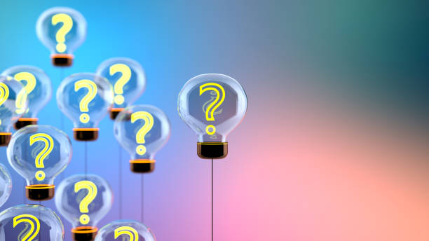 istock Innovation and new ideas lightbulb concept with question mark 1388033908