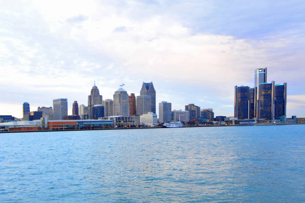 istock Detroit Skyline taken from Windsor Canada 1388035161