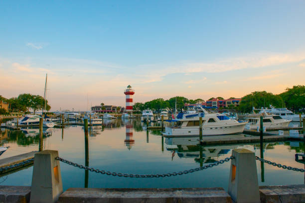 istock Lighthouse at Harbor Town-Hilton Head, South Carolina 1388035279
