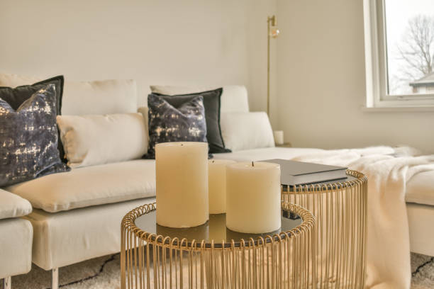 istock Cozy living room in white tones 1388040958