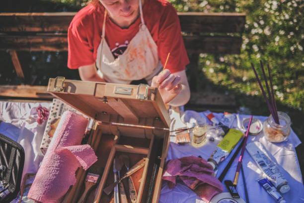 istock Brush strokes are my special technique while painting 1388044074