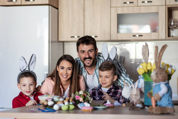 istock Happy young family celebrating Easter 1388046481