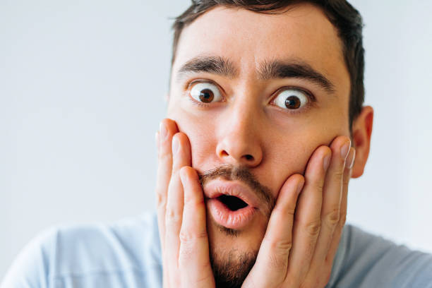 istock Beard man wonder, wearing casual t-shirt 1388047559