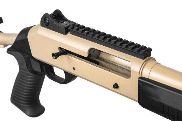 istock Modern semi-automatic shotgun. Weapons for sports and hunting. Weapon isolate on white background. 1388047897