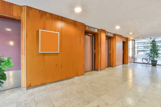 istock Lobby of a modern residential building 1388056631