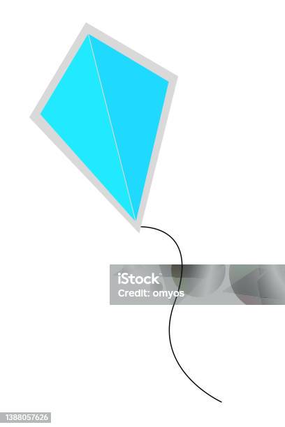 Kite Vector Simple Simple Vector Kite Isolated On White Stock Illustration - Download ...