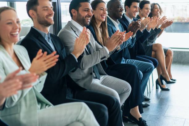 istock Applause At Business Conference 1388062544