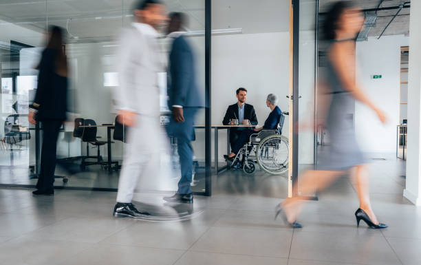 istock Wheelchair access in the office 1388062546
