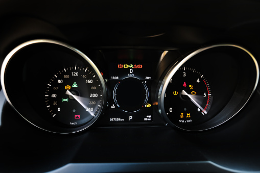 Closeup car dashboard