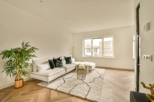 istock Cozy living room in white tones 1388065382