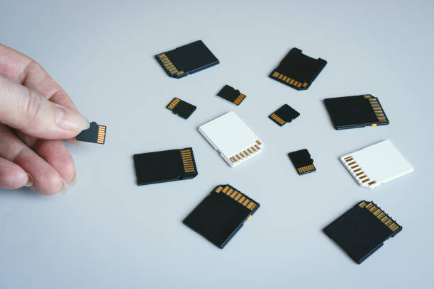 istock MicroSD memory card in hand against the background of other SD memory cards. 1388068160