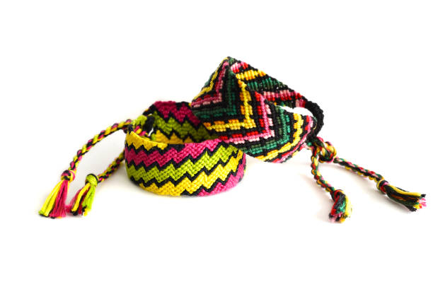 istock DIY woven friendship bracelets with different braiding. Summer accessory 1388070937