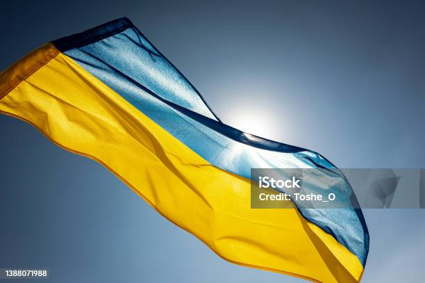 National Flag Of Ukraine Stock Photo - Download Image Now - Ukraine, War, Ukrainian Culture