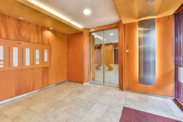 istock Lobby of a modern residential building 1388075844