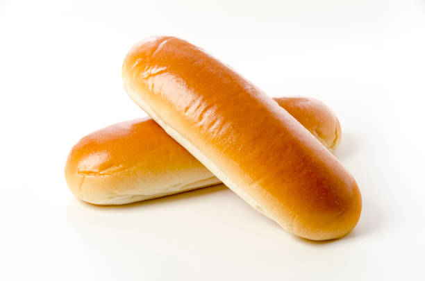 istock Hot dog bun on a white background 1388081492