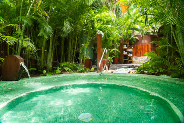 istock Tranquil outdoor hot tub 1388082312