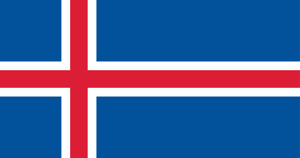 флаг исландии с оригинальной цветной векторной иллюстрацией rgb - icelandic sheep stock illustrations