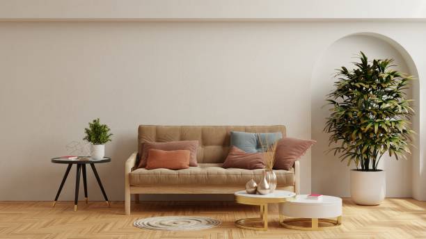 istock Warm tones style house with sofa and accessories in the room. 1388092801