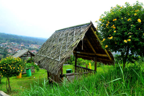 Close up of tiny hut on the edge of the highlands
