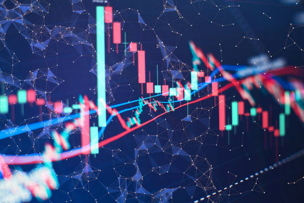 istock Financial statistics, stock exchange prices summarized in candle stick chart. 1388102574
