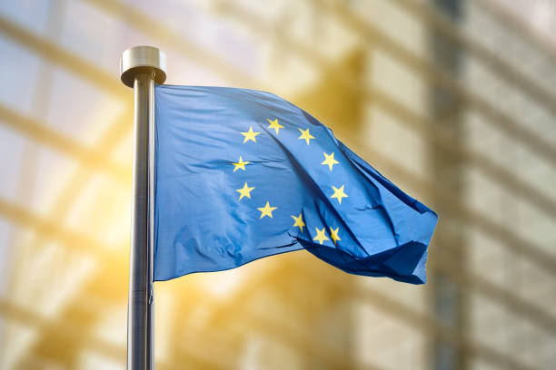 Flag of European Union stock photo