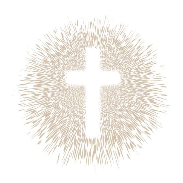 Religion cross Vector illustration of Religion cross with light beams celtic cross stock illustrations