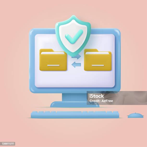 Secure Managed File Transfer Icon Secured Files Transfering Concept Vector Stock Illustration - Download ...