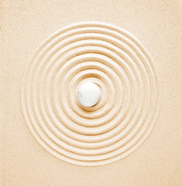istock Zen japanese garden background top view 1388115679