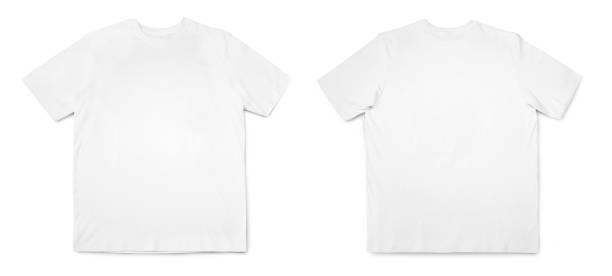 istock White t-shirt front and back views isolated on white with clipping path 1388118183