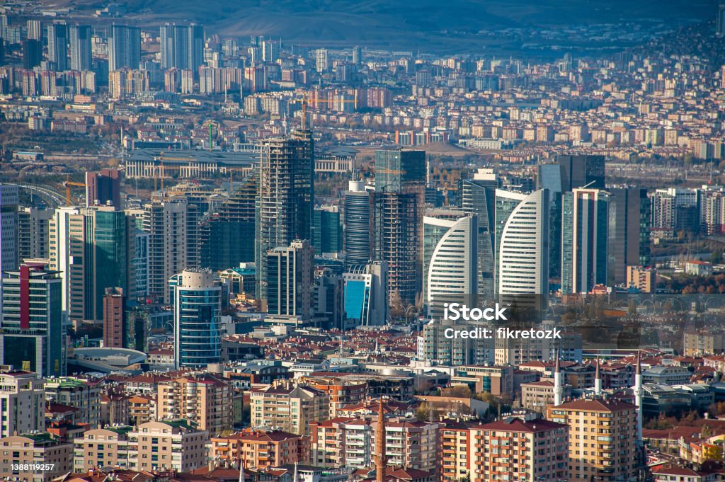 Towers rising in Ankara's Balgat district Ankara - Turkey Stock Photo