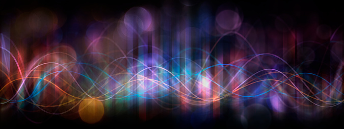 Abstract music background with equalizer and graph