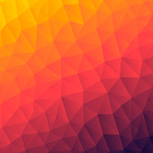 istock Polygonal mosaic with Orange gradient - Abstract geometric background - Low Poly 1388124145