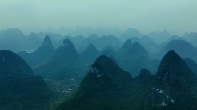 Aerial View Of Guilin moutain,China