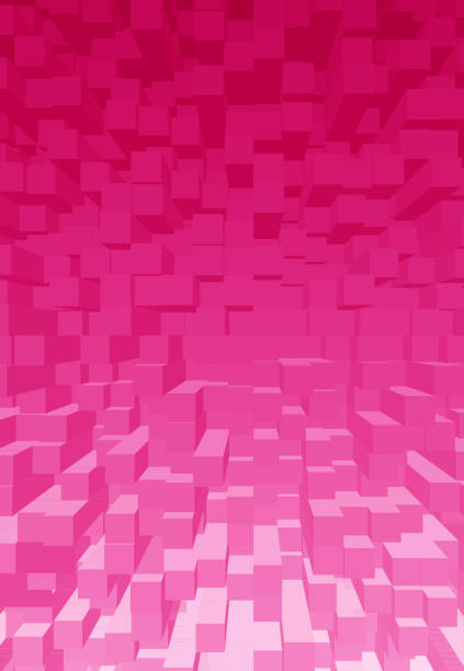 istock French Rose Pink 3D Cubes for Abstract Background 1388125848