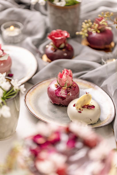 istock Still life of beautiful mousse cakes 1388126559