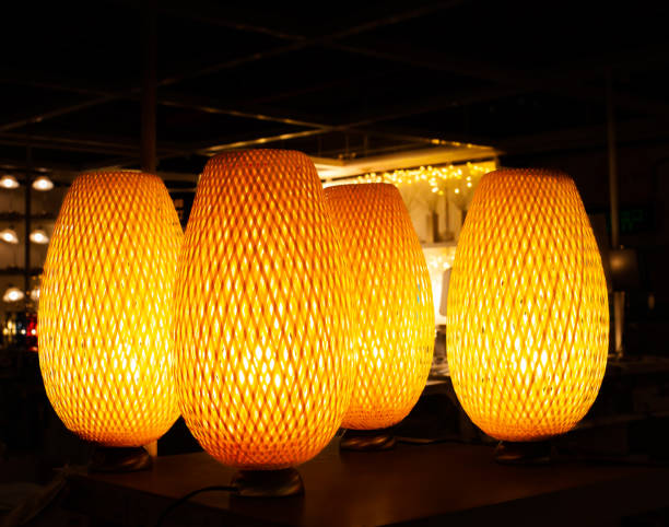 istock wicker lamp, interior decoration lamp 1388130849