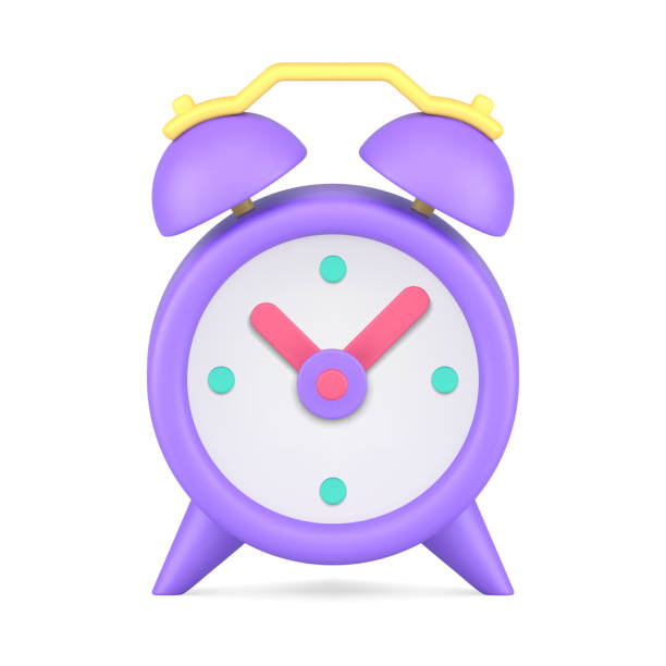 istock Analog vintage alarm clock for time measurement 3d icon isometric vector illustration 1388131718