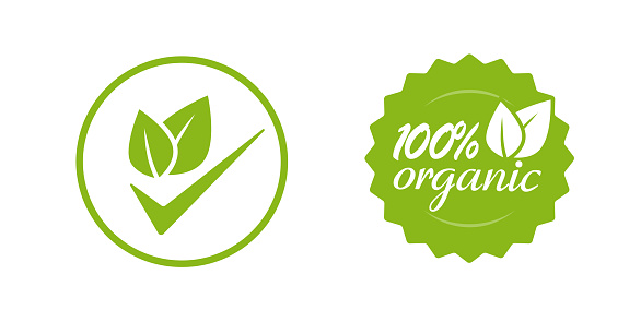 No artificial additives and preservatives added icon vector for organic food product label stamp and badge sticker flat green color logo isolated on white, 100 percent natural chemicals flavours free