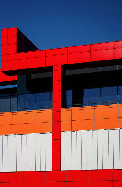 istock facade with colorful red panels 1388132860