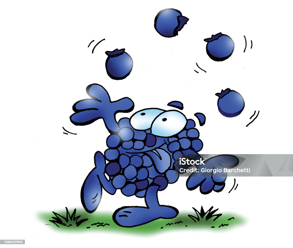 Blue Raspberry Stock Illustration - Download Image Now - Cartoon ...