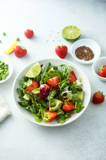 istock Salad with strawberry and avocado 1388143582