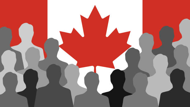 illustrazioni stock, clip art, cartoni animati e icone di tendenza di uomini canadesi - canadian flag canadian culture canada people