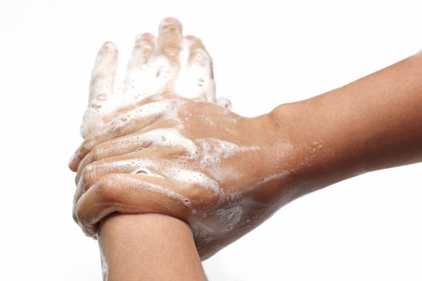 istock wash your hands thoroughly to prevent germs and viruses. 1388148788