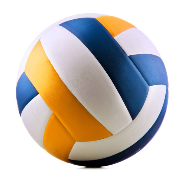 istock Leather volleyball isolated on a white background 1388149157