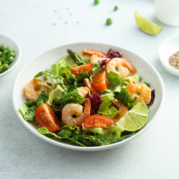 istock Salad with shrimps and avocado 1388150015