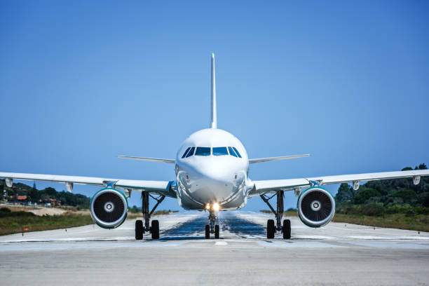 istock Airplane on tarmac preparing to take off from airport 1388152803