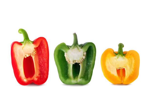istock Bell peppers isolated on white background 1388152955