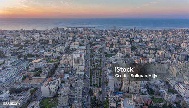 Palestine Gaza An Aerial View Stock Photo - Download Image Now - Water, Gaza City, Aerial View
